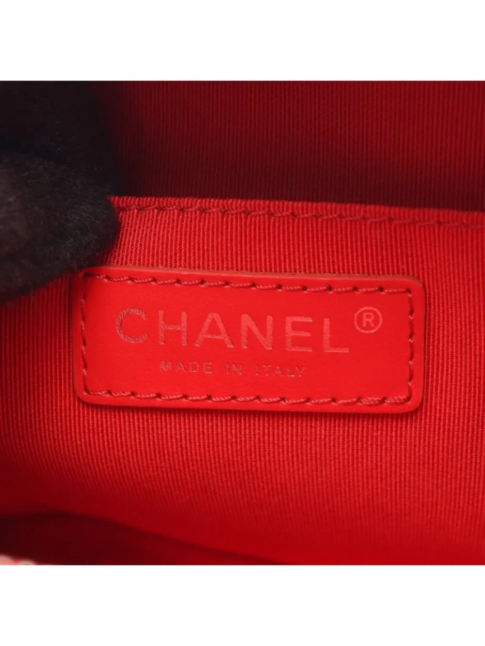 Chanel Shoulder Bag Quilted Half Here Red Leather